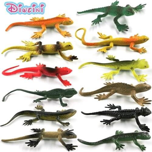 12pcs New Simulation Small Lizard Tree Reptile animal model Lifelike action figure home decor Gift For Kids toys for children