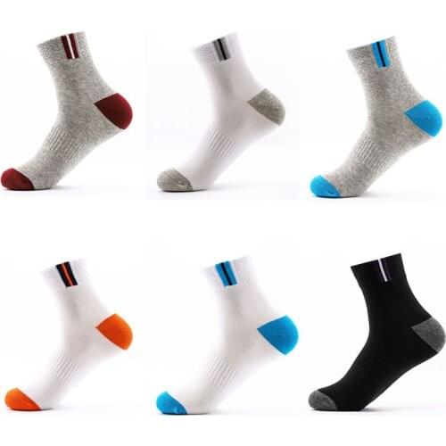20 Pairs/set Socks Mens Popular Cotton Sweat Absorbing Socks Mens Stripe Socks Wholesale Sock for Male