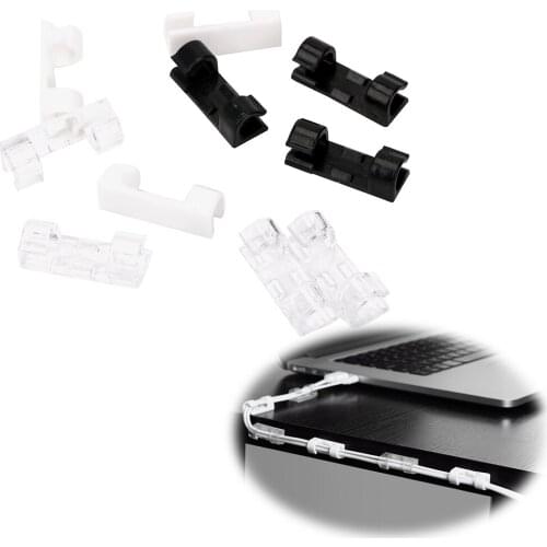 Wire Fixing Clamp Clip Fixed Wire Cable Clips Solid Line Clamp 20pcs/lot USB Cord Clips Holder Organizer ABS