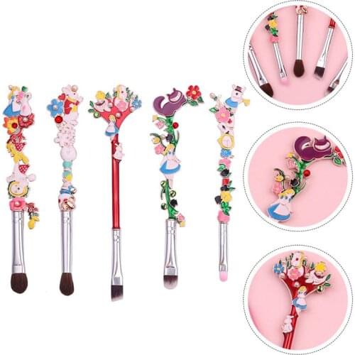 5Pcs Cartoon Makeup Brushes Fairy Makeup Brushes with Soft Fiber for Women Girls
