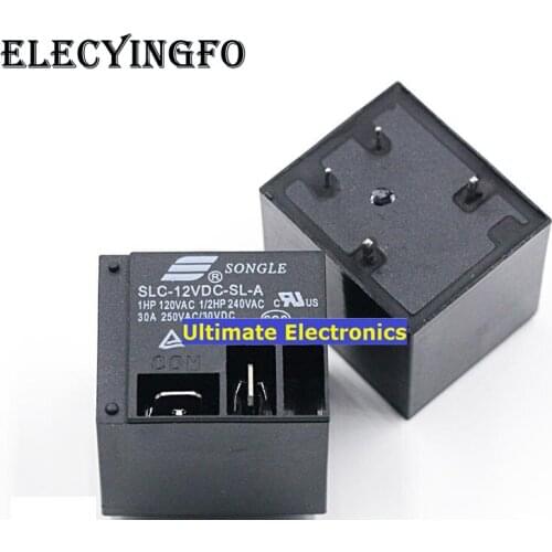 5pcs SLC-05VDC-SL-A SLC-12VDC-SL-A Group normornal open 4 feet 30A T91 Relays