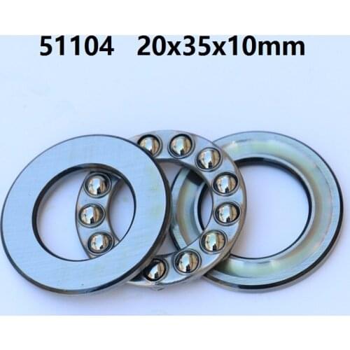 50pcs 51104 Axial Ball Thrust Bearing plane thrust ball bearing 20x35x10mm