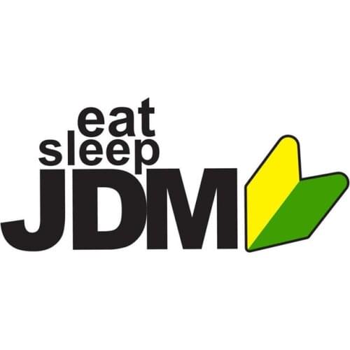 Personality 12.9CM*5.5CM Car Accessories EAT SLEEP JDM Sport Car Sticker Decal