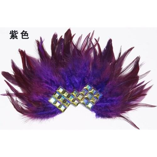 Handmade feather epaulette large zie shoulder brooch epaulet/epaulettes spikes/escapulario blazer accessories Host decoration