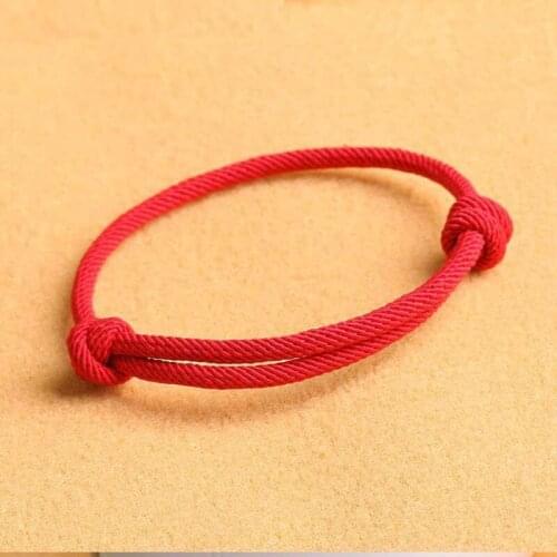 2Pcs Red String of Fate Friendship Bracelets Kabbalah Protection Good Luck Simple Matching Bracelets for Lover Women Men