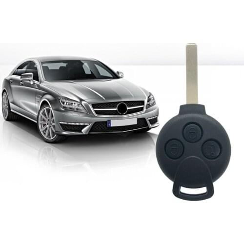 Key Cover Reliable 3 Button Black Remote Key Fob for Mercedes-Benz SMART Fortwo chevrolet cruze skoda octavia mercedes w204