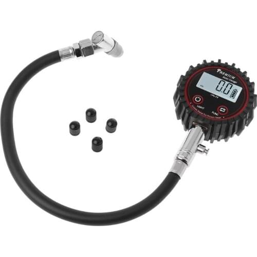 LCD Display Digital Tire Air Pressure Gauge 200 PSI High Accuracy Barometers Monitoring Tools Tester for Car Motorcycle T5UC