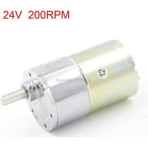 DC Gear Box Motor DC 24V 200RPM 35.5mm Gearbox Part Diameter ZGB37RG