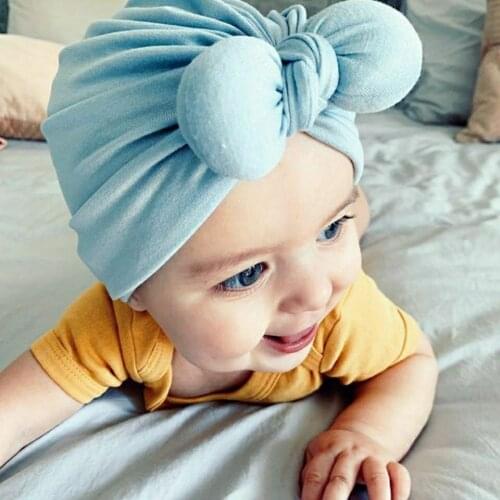 Baby Solid Soft Head Bandanas Turban Hats Cute Headwear Photography Props Newborn Hat 2021