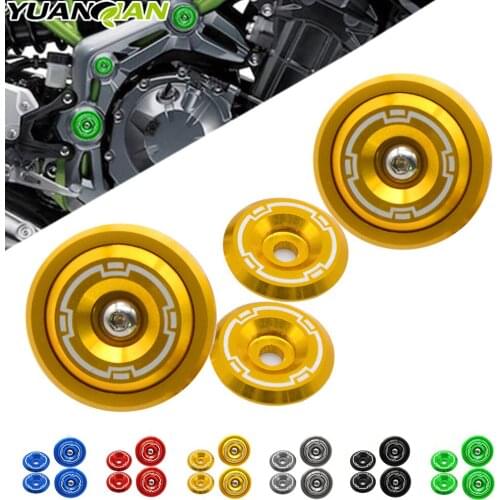 For Kawasaki Z900 Z 900 2017 2018 Motorcycle Accessories Z900 CNC Aluminum Frame Hole Cap Cover With Screws 5M Fairing Guard