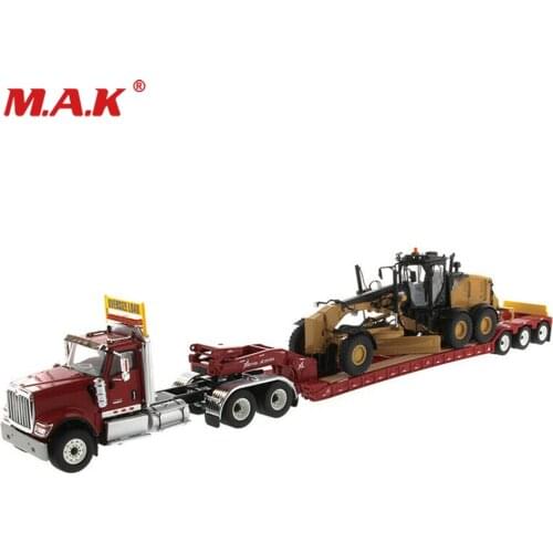 For Collection 1/50 International Hx520 Tractor & Lowboy Trailer & 12M3 Motor Grader DM 85598 Model for Boys Holiday Gifts