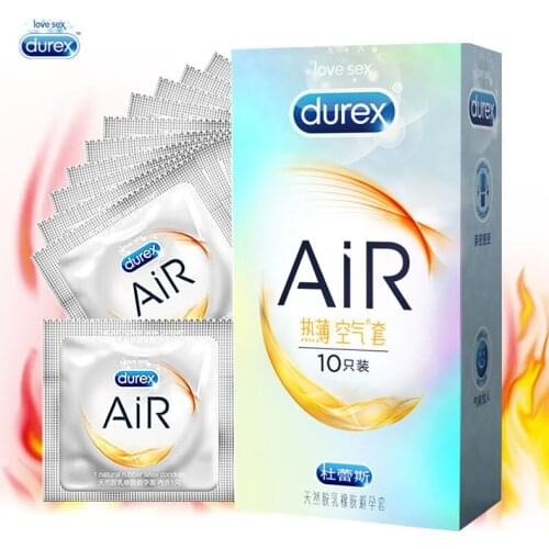 Durex AiR Condoms Warming Ultra Thin Natural Rubber Extra Lubrited Penis Cock Sleeve Sex Toys Intimate Erotic Products for Men