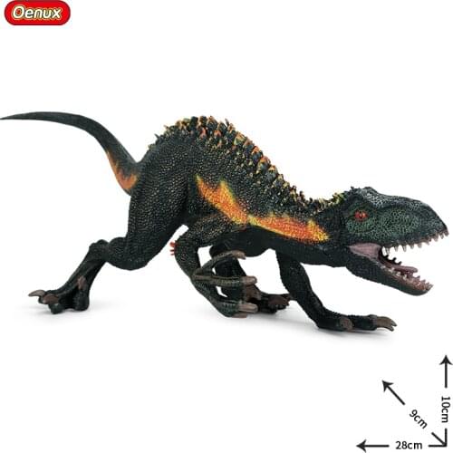 Oenux New Jurassic Indominus Velociraptor Raptor Action Figures Savage Tyrannosaurus Dinossauro World Animals Model Kid Toy