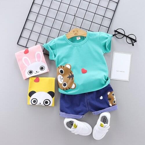Kids Boys Girls Pajama Sets Cartoon Casual Cute T-Shirt Tops with Pants Toddler Baby Sleeping Clothes комплекты одежды