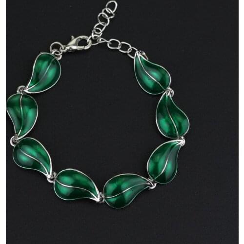 Elven Leaf Charm Bracelet Desolation of Smaug Green