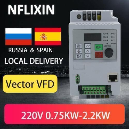 2.2KW 220V Single-phase inverter input VFD 3 Phase Output Frequency Converter Adjustable Speed Drive