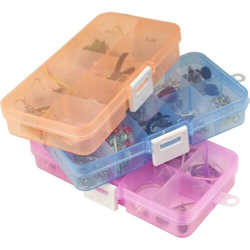 10 Slot Storage Box Slots Adjustable For Pils Jewelry Beads Accessories Earring Packaging Transparent Tool Case Craft Organizer