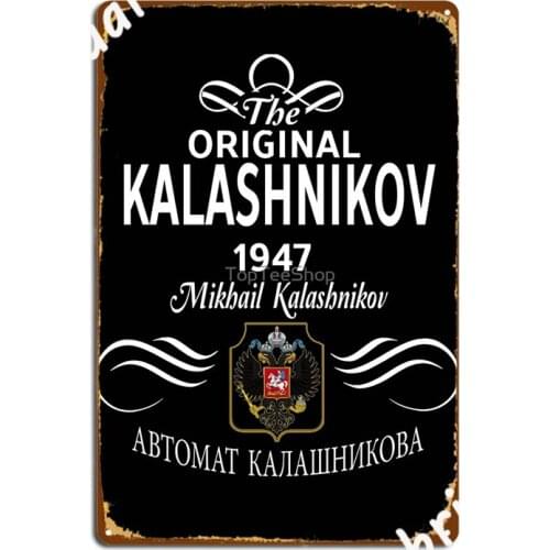 The Original Kalashnikov Ak-47 Soviet Vintage Ussr Weapon Retro Cccp Metal Signs Home Customize Wall Decor Tin sign Posters
