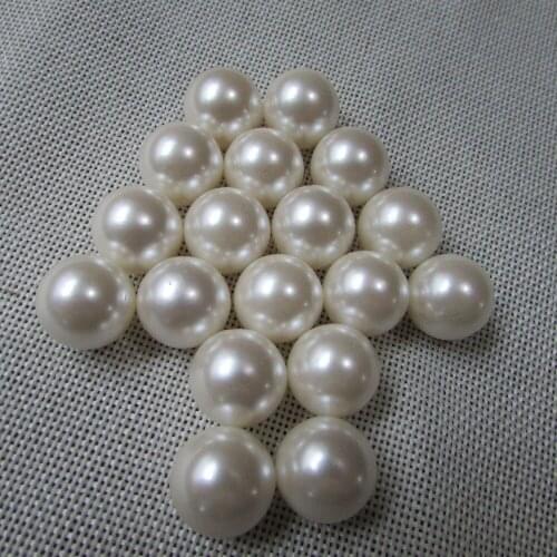 Ivory tint ABS without holes pearl 50g DIY originality handwork material mobile phone hairdressing essential 4mm-20mm