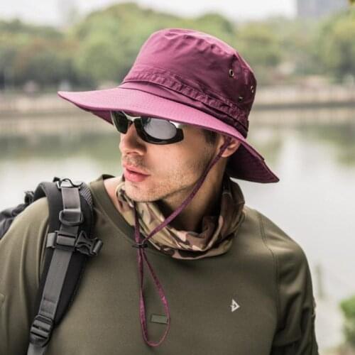 Summer Fashion Bucket Hat Men Women Outdoor Sun Hat UV Protection Breathable Fisherman Hat Unisex Solid Color Panama Beach Cap