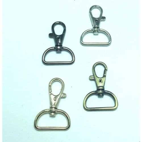 Swivel Trigger Clip with 1" Wide Base - Metal Toggle Hook Clasps