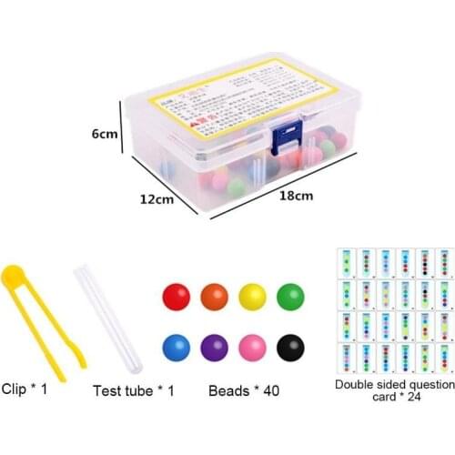 Clip Beads Test Tube Toy Children Logic Concentration Fine Motor Training Game Montessori Teaching Aids Educational Toy For Kids