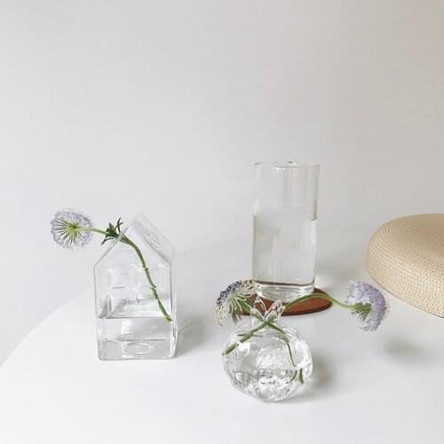Table Vases Transparent Decorative Glass Vase Centerpiece for Wedding Reception Mini Flower Vases for Home Decor