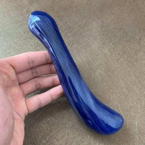 Blue quartz crystal carving massage polished chakras