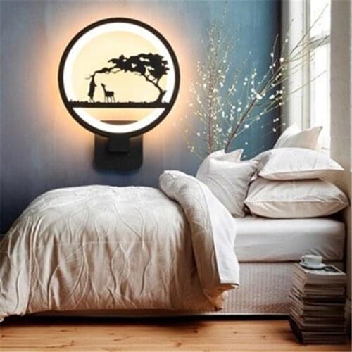 Nordic Household Wall Lamp LED Bedroom Bedside Lamp Simple Modern Round Wall Lamp for Living Room Aisle Staircase Lamps