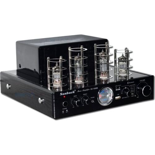 SV-1050 / SV-1050B Vacuum valve tube 6P15 + 6N2+ LM1875T HiFi bluetooth amplifier 25W+25W headphone / MP3 / USB / CD /DVD 220V