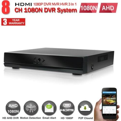 Home 8ch full 720P 1080N realtime recording security DVR HDMI 1080P CCTV DVR NVR HVR video Recorder 8 channel with 8ch audio