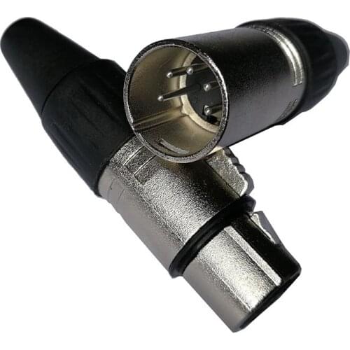 High quality 50pcs/lot 5Pin XLR Connector with 25pcs xlr melae & 25pcs female connectors