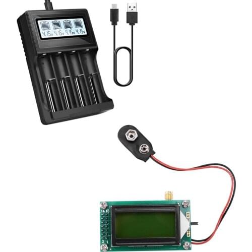 HOT-Diy High Accuracy And Sensitivity Frequency Meter With 18650 Battery Charger, LCD Display Speed Batteries Charger