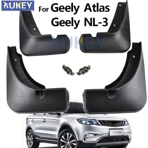 4pcs Molded Mud Flaps For Geely Atlas 2016 - 2018 Mud Guards Splash Guards Fender Mudguards Mudflaps NL-3 Proton X70 2017