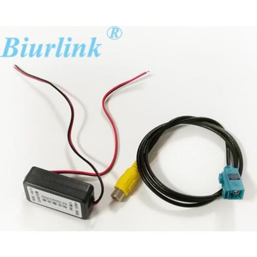 Biurlink Car Reversing Camera RCA Adapter Power DC Relay Capacitor Filter Rectifier Adapter For Volkswagen Ford Benz