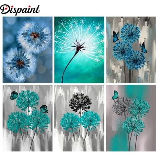 Dispaint Diy 5d Diamond Painting "Dandelion landscape" Cross Stitch Square Round Diamond Embroidery Handwork Rhinestone Art