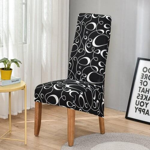 Mkzoom XL SIZE high back chair covers chair slipcovers for dining room chair protector elastic solid stretch chair cover