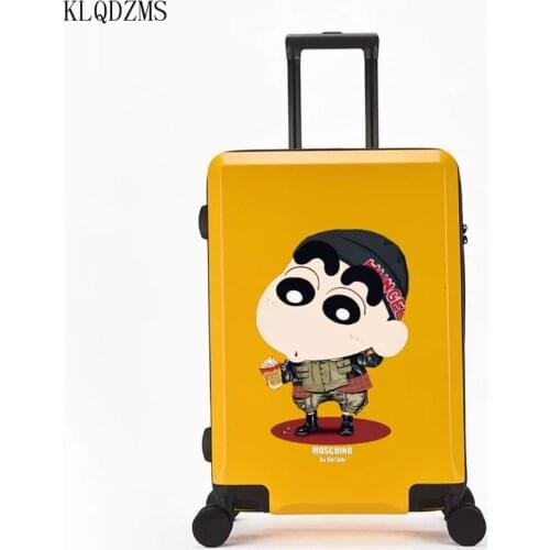 KLQDZMS 20"24"26inch cartoon travel suitcase men women carry on rolling luggage spinner on wheel trolley bag