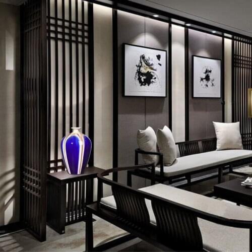 Jingdezhen Ceramic Crackled Glazed Open Vase New Chinese Style Home Decoration Living Room chinese ceramic vase porcelain