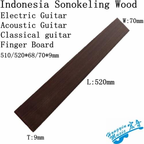 Handmade A Grade Indonesia SONOKELING Wood Guitar Fingerboard Material DIY Rosewood Fingerboard Guitar Accessories 520*70*10mm