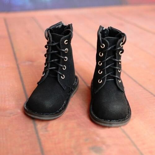 D01-P023 children handmade toy 1/3 1/4 Doll Accessories BJD/SD doll shoes Frosted lace ankle boots 1pair