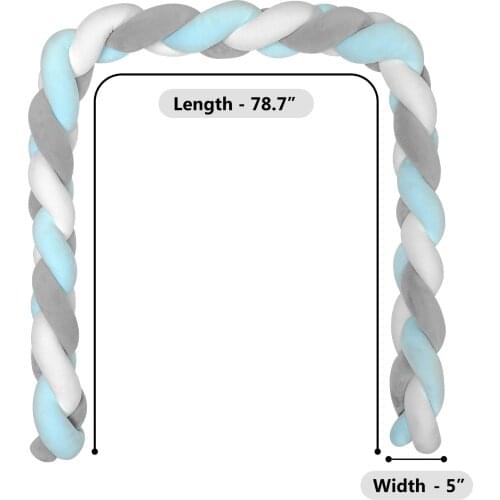 Baby Playpens Toddlers Solid Color Bed Surround Weaving Anti-collision Strips Child Room Decoration Hand-woven Simple Bumpers