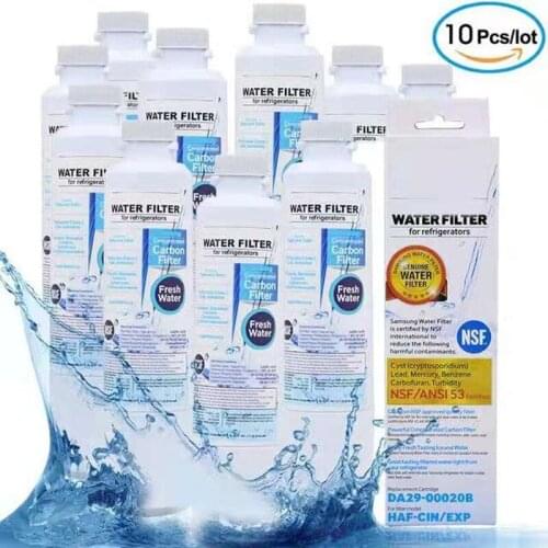 Refrigerator Water filter, activated carbon water filter cartridges for samsung da29-00020b, 10 pcs