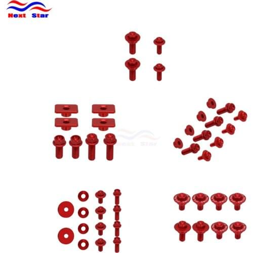 Motorcycle CNC Red Screw Fork Guard Rear Front Fender Radiation Shround Seat Fork Guard Bolt For Honda CRF450R CRF250R 2009-2013