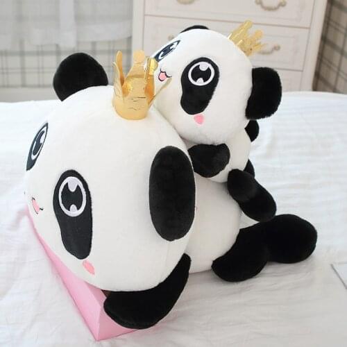 High quality 35/55cm cute panda big head doll plush toy pillow baby toys to send children birthday gifts Christmas gifts