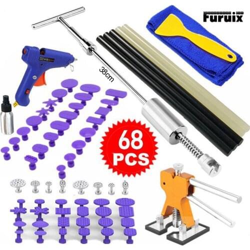 38cm Paintless Dent Puller Kit with Glue Pull Taps Repair Dents of The Car 2in1 Slide Hammer Dent Remover