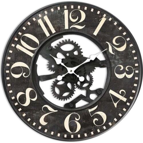 Wall Clock Industry Black (59 cm) Metal