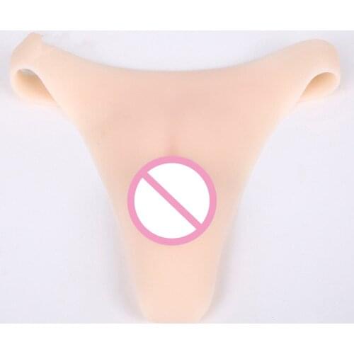 2020 New Silicone T-back Vagina Panty Realistic Vagina Crossdresser TG DG Underwear High Waist Body Shapers Women Tummy Shaper