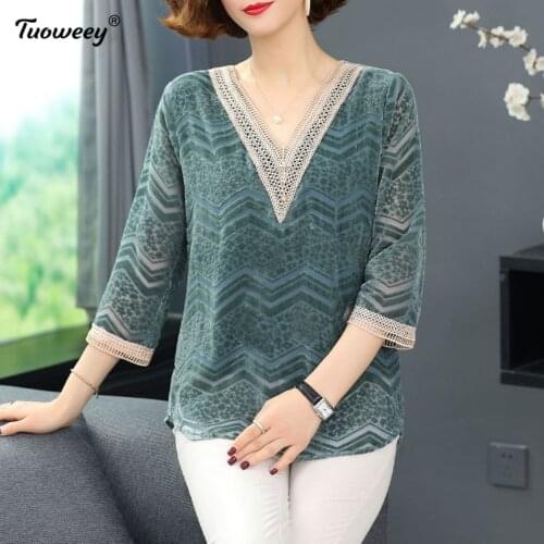 New 2021 Fashion Chiffon Women Blouse Shirt short Sleeve White Women Tops OL Blouse V-neck Womens Clothing Shirts Blusas