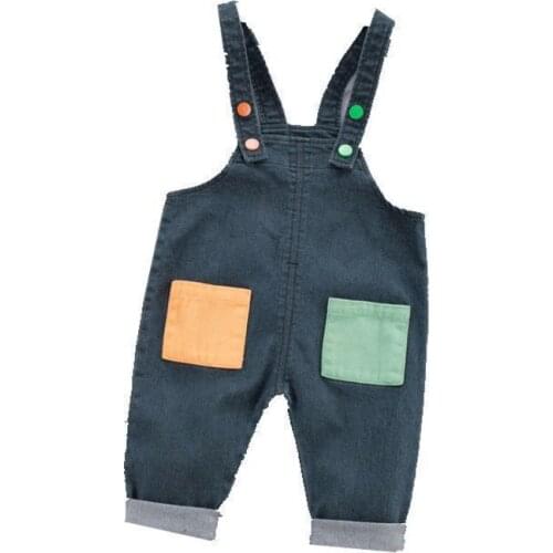 New Spring Autumn Clothes Children Jeans Baby Boys Girls Bib Pants Infant Outfit Kids Fashion Toddler Casual Tracksuits